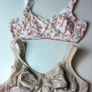 Lot of 2 Anita Post Mastectomy Pocketed Bras